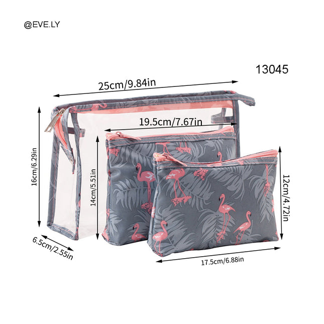 فلامينجو سيت | طقم منظم المكياج (3 قطع)