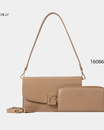Chrisbella | حقيبة كتف أنيقة مع محفظتها