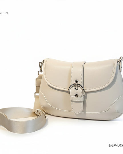 ريما | حقيبة كتف جلد بقلاب